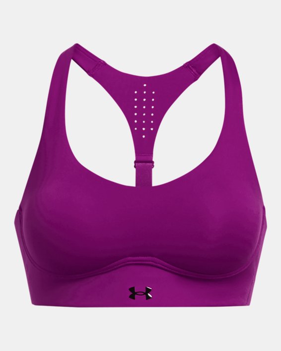 Women's UA Vanish Elite Mid Sports Bra, Purple, pdpMainDesktop image number 9